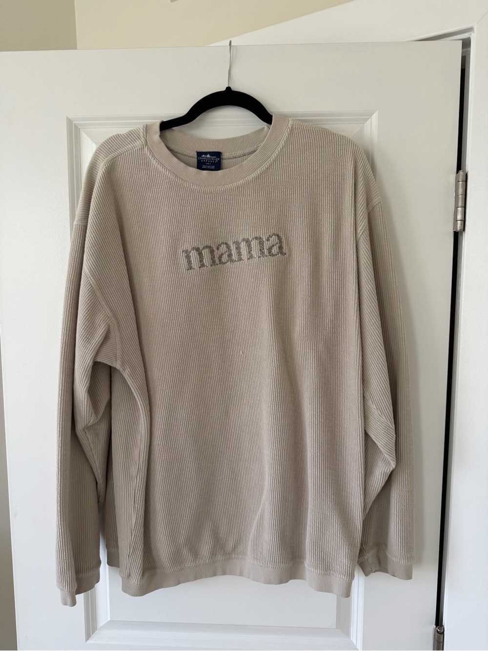 Charles River Apparel Men's 'mama' Crewneck Sweater - Beige